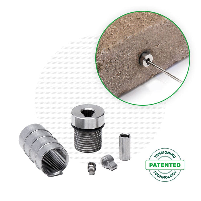 Cable Rail Tensioner Kit for Masonry Posts Tensioners Cable Bullet