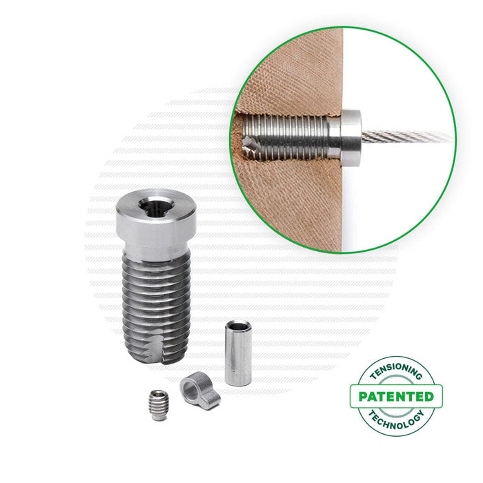 Cable Rail Tensioner Kit for Wood Posts Tensioners Cable Bullet Standard (1-1/2")