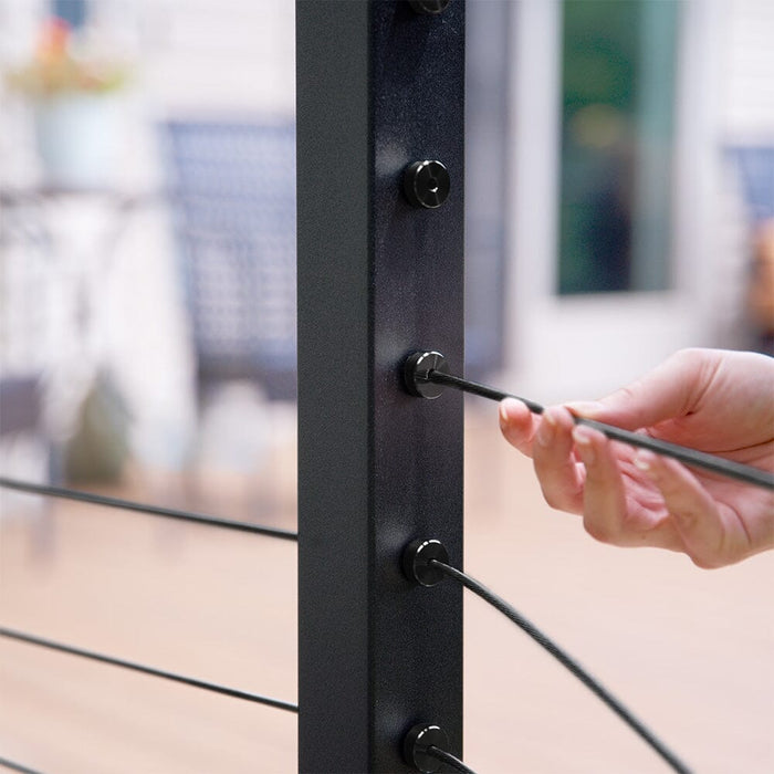 Signature Midnight Deluxe Post Hole Cover Hardware Cable Bullet
