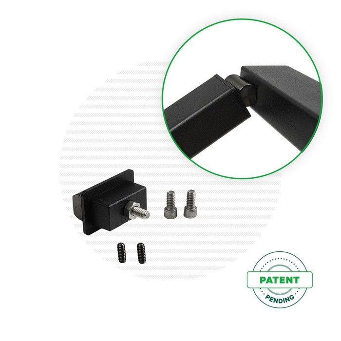 Signature Series Handrail Hinge for Stair Corners | Black Finish Handrail Cable Bullet