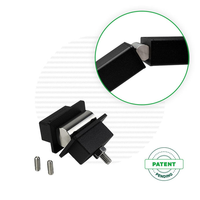Signature Series Handrail Hinge for Stair Transitions Handrail Cable Bullet Flat Black (Fine Texture)