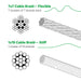 5/32" 1x19 2205 Duplex Stainless Steel Cable Cable Cable Bullet 