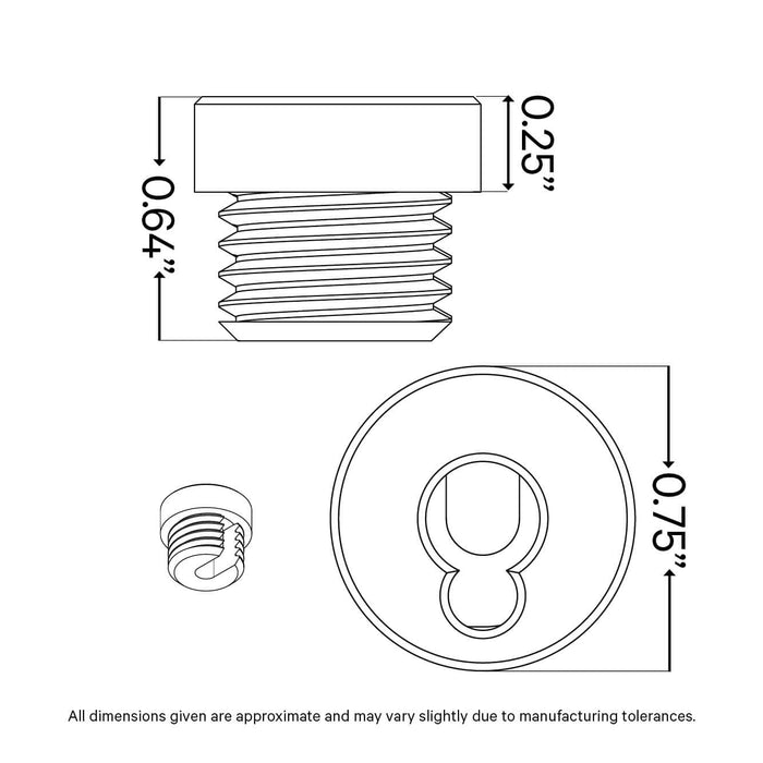 Deluxe Cable Rail Post Hole Cover | Black Finish Hardware Cable Bullet 