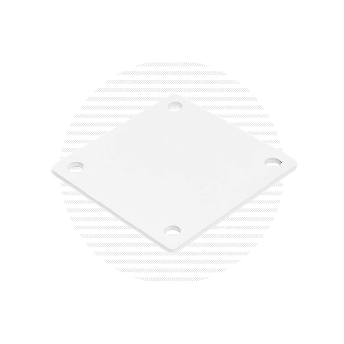 Post Leveling Plate Posts Cable Bullet Tensioning Post Leveling Plate Flat White (Fine Texture) 
