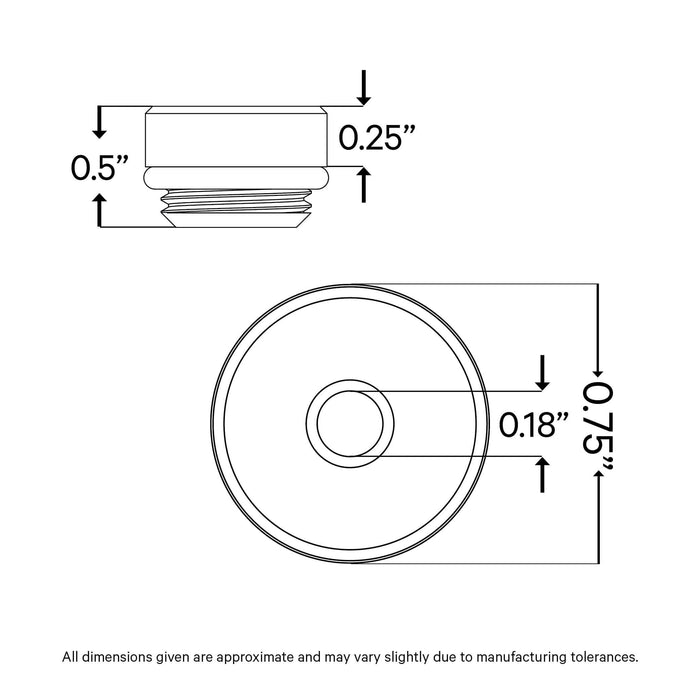 Signature Series Deluxe Post Hole Cover Hardware Cable Bullet 