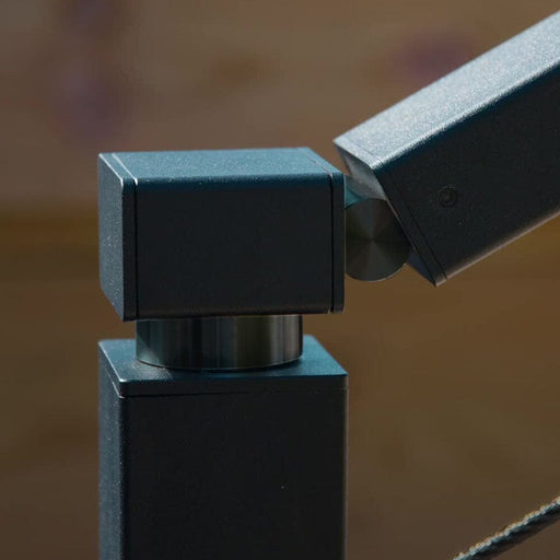 Signature Series Handrail Hinge for Stair Ends | Black Finish Cable Bullet 